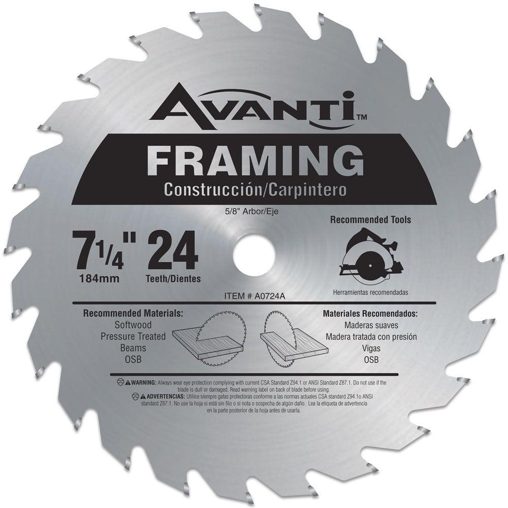 A0724a 7.25 In. 24 - Tooth Framing Saw Blade, Silver