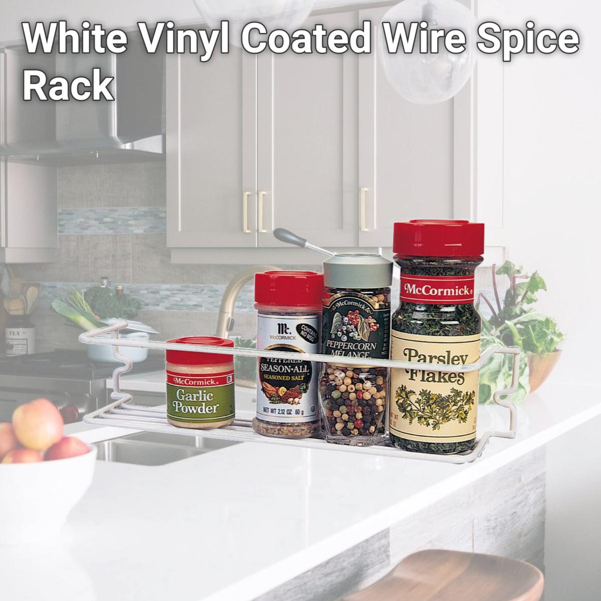Picture of Panacea White Vinyl Coated Wire Spice Rack  40505