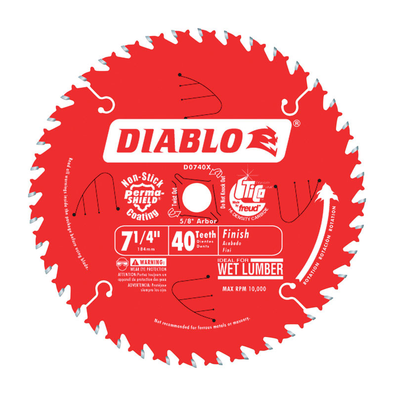 2052520 7.25 In. 40t Bulk Saw Blade- Pack Of 10