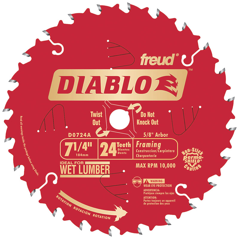 2052587 7.25 In. 24t Bulk Saw Blade- Pack Of 10