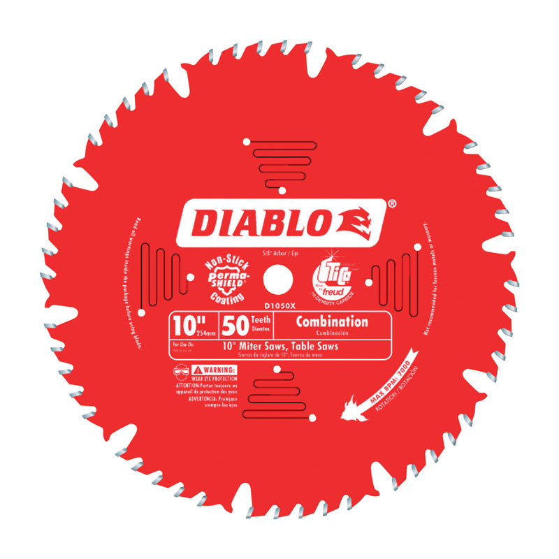 2117190 10 In. 50t Combination Saw Blade