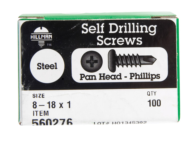 5034111 8-18 X 1 In. Phillips Pan Head Self Drilling Screw
