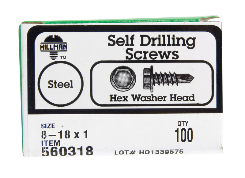 5034228 8-18 X 1 In. Hex Washer Drilling Screw