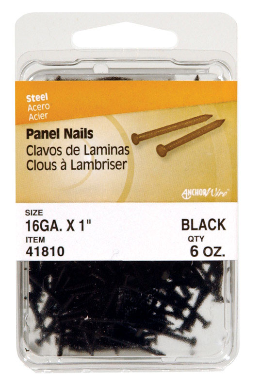 52589 1.63 In. Panel Nail Black - 6 Oz- Pack Of 5