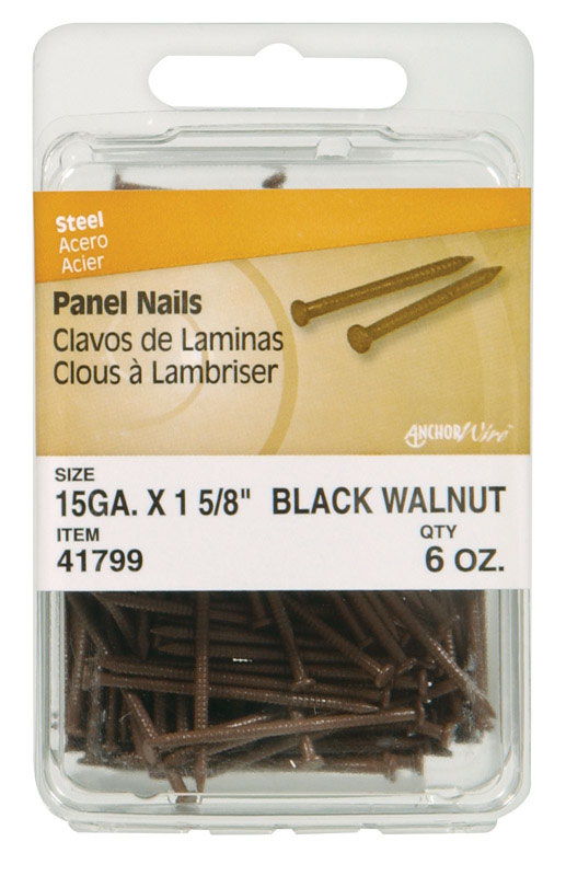 52720 1.63 In. Panel Nail Black Walnut - 6 Oz- Pack Of 5