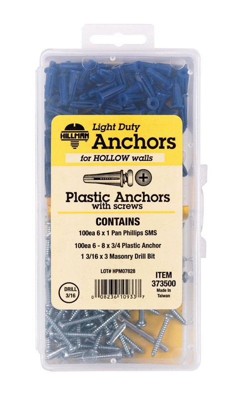 5325741 6-8 Phillip Plastic Anchor Kit