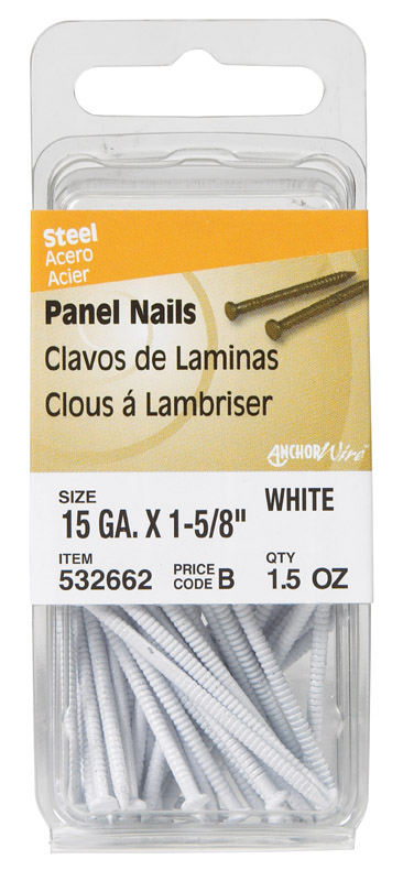 5331756 1.63 In. Panel Nail White - 1.5 Oz- Pack Of 6