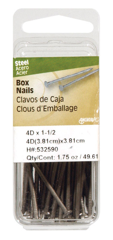 5330865 0.75 oz Box Nail Smooth Steel- pack of 6