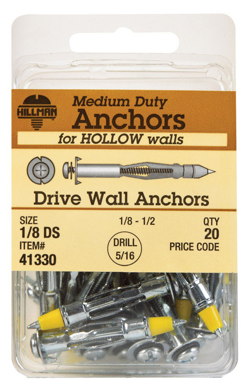 5333562 0.13 In. Drive Wall Anchor - Card Of 20- Pack Of 5