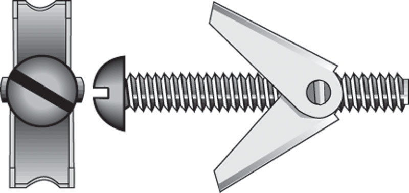 0.19 X 4 In. Toggle Bolt - Card Of 2- Pack Of 6