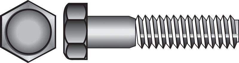 0.38 X 10.5 In. Stainless Steel Hex Bolt