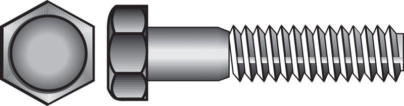 0.38 X 3 In. Stainless Steel Hex Bolt