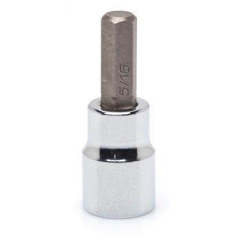 0.37 In. Drive 10 Mm Sae & Metric Hex Bit Socket, Nickel Chrome