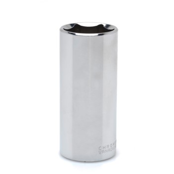 0.5 In. Drive 1.25 In. 6 Point Deep Length Sockets, Nickel Chrome