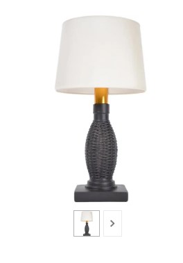 B-ow1313b Bronze Wicker Wireless All-weather Table Lamp, White