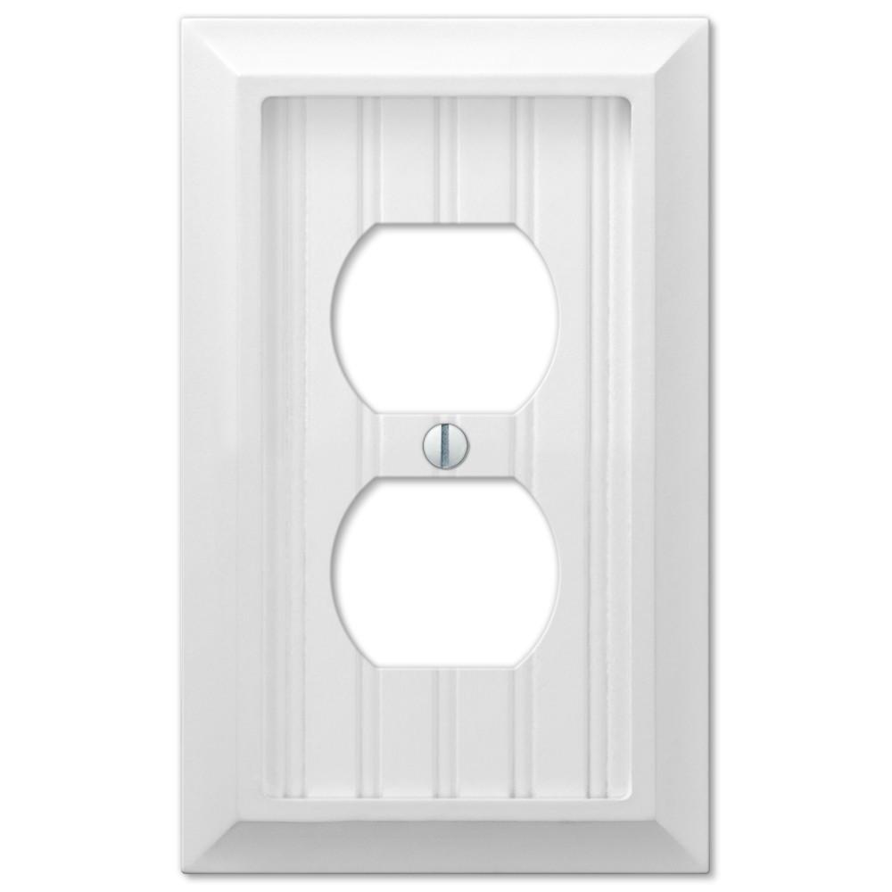 279dw 1 Duplex Cottage White Wood Wall Plate