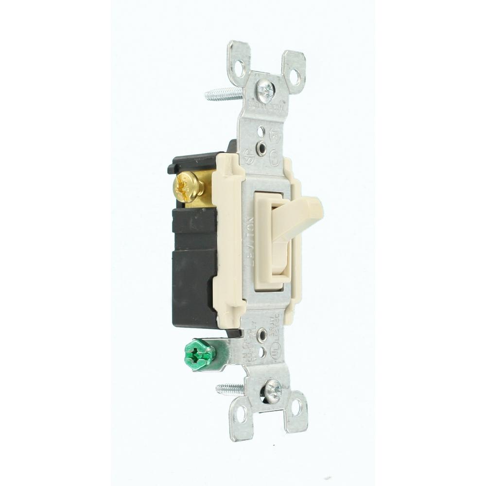 Leviton M26-1453-2tw 15 A 120 V Light Almond Toggle Switch