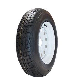 80402 Radial Trailer Tire Modular White Steel 5-4.5 Mounted Wheel