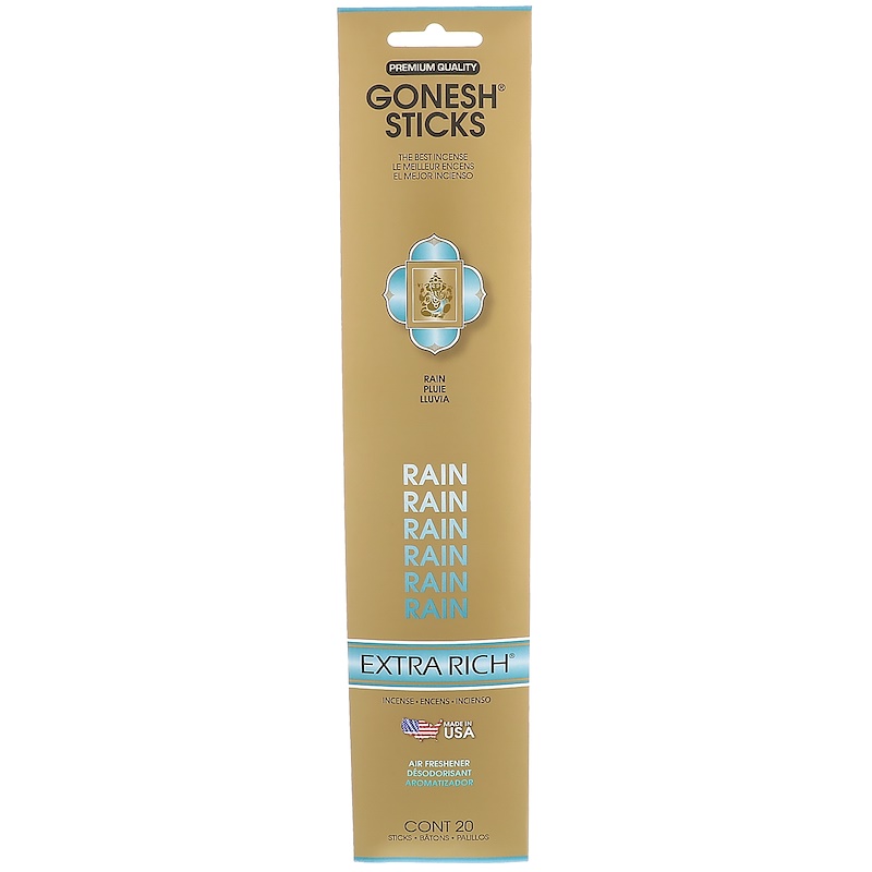 Goxrrn Rain Incense Set, Black - Pack Of 4 - 20 Count