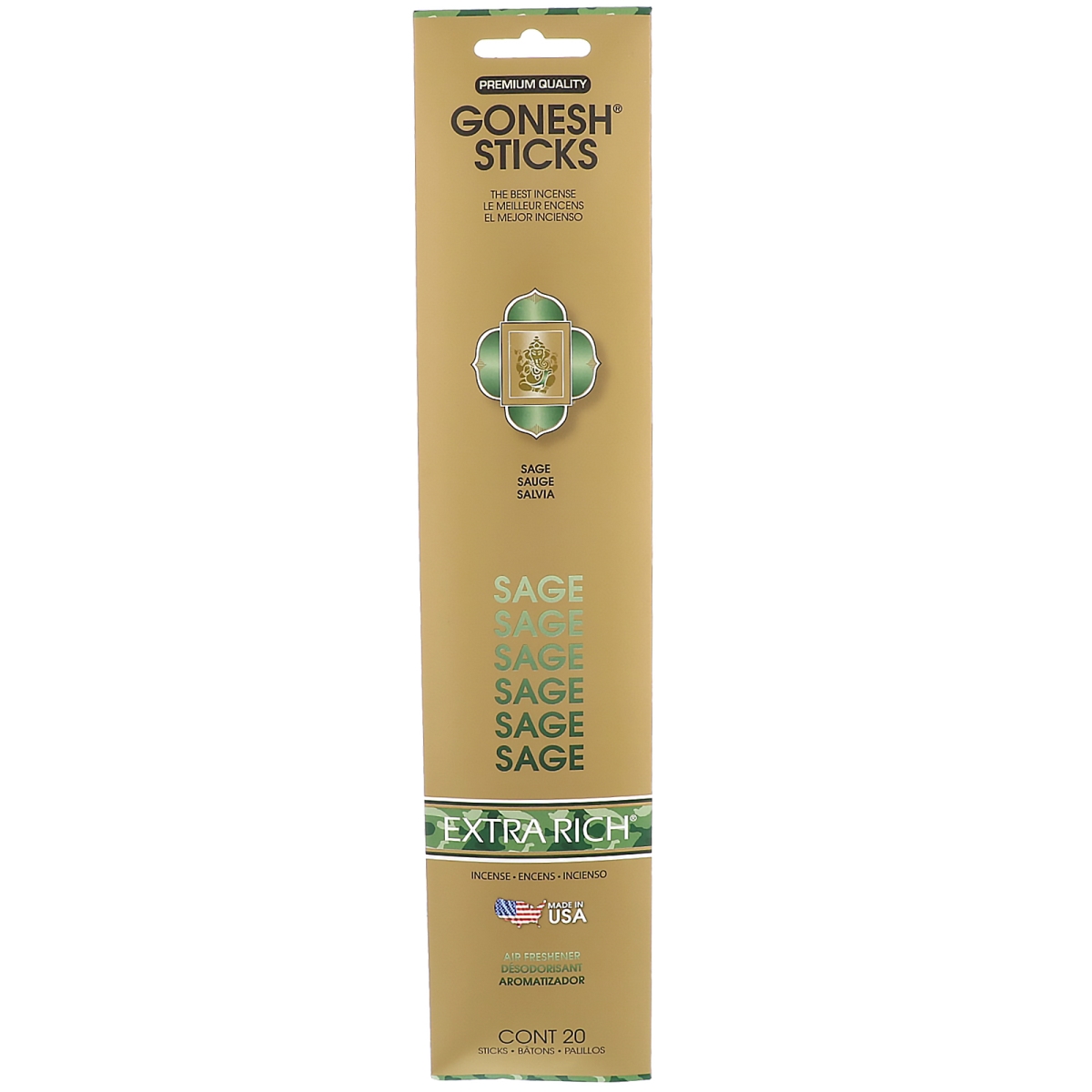 Goxrsg Sage Incense Set, Black - Pack Of 4 - 20 Count