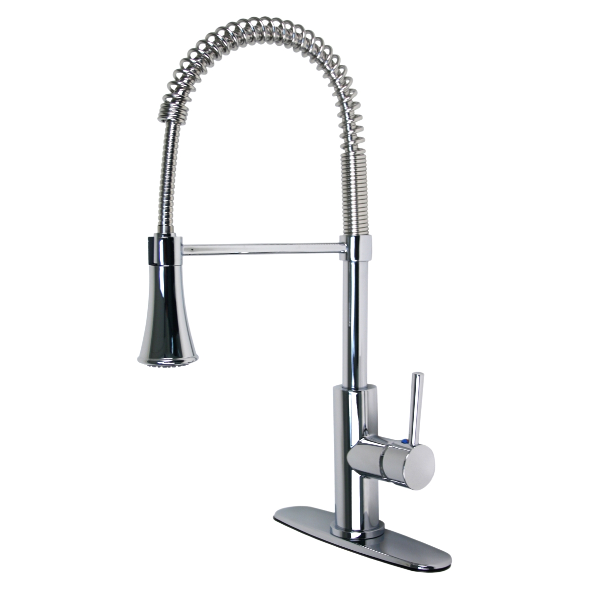 Uf17200 20.2 X 8.6 In. Chrome Single-handle Kitchen Faucet With Pull-down Spray