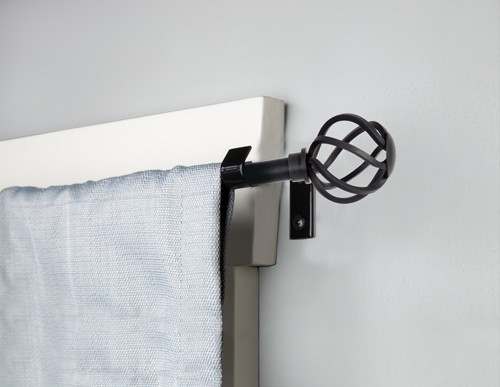 28-48 In. Cage Curtain Rod, Black