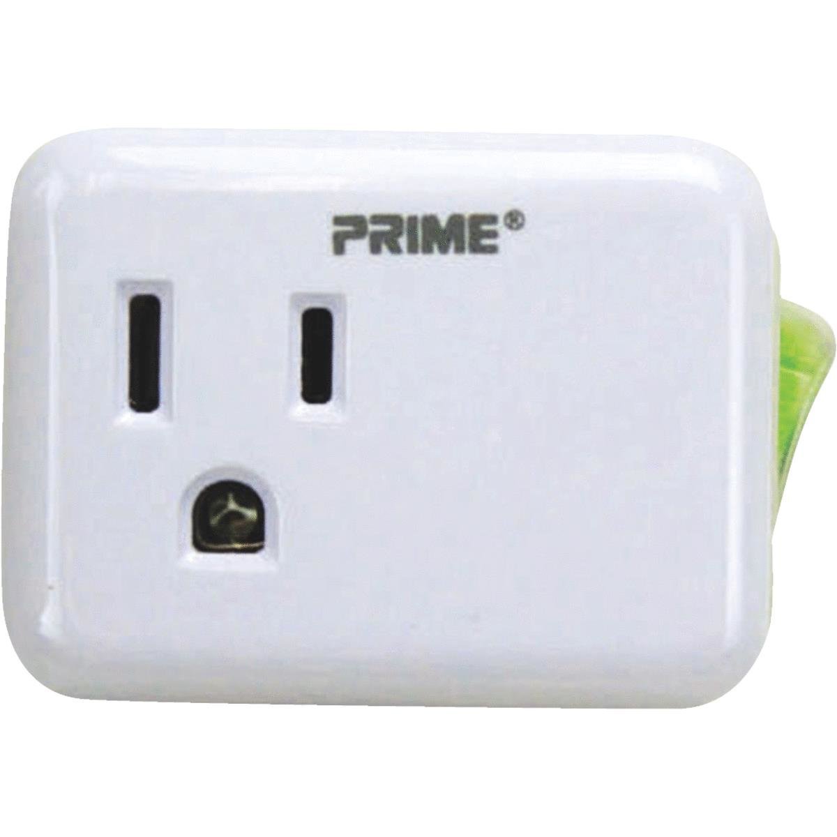 Prime Line Pbes001 125 V Outlet Energy Saver Tap With On & Off Switch, White