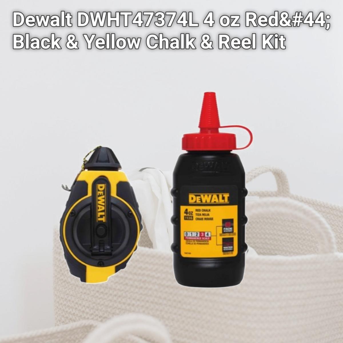 Picture of Dewalt DWHT47374L 4 oz Red&#44; Black & Yellow Chalk & Reel Kit