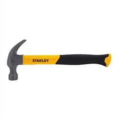 Stht51512 16 Oz Yellow & Black Curved Claw Fiberglass Nail Hammer