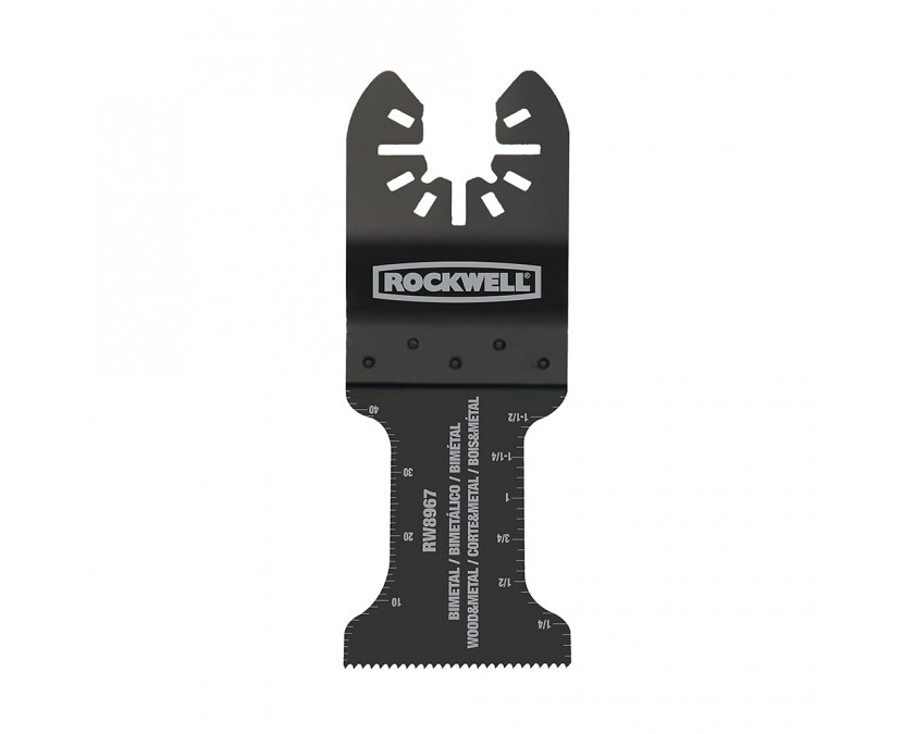 Rockwell Rw8967 1.37 In. Sonicrafter Universal Bi Metal Extended Life Wood & Nail End Cut Blade, Black