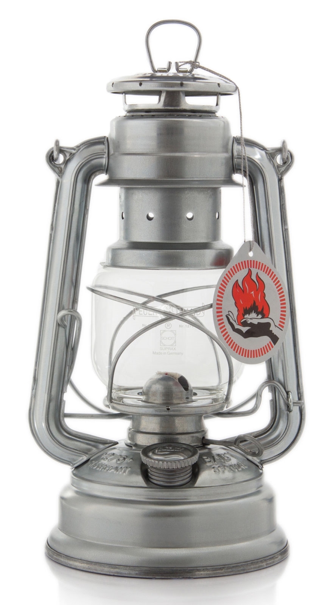 1283455 10 In. Steel Feuerhand Baby Special Hurricane Lantern, Zinc