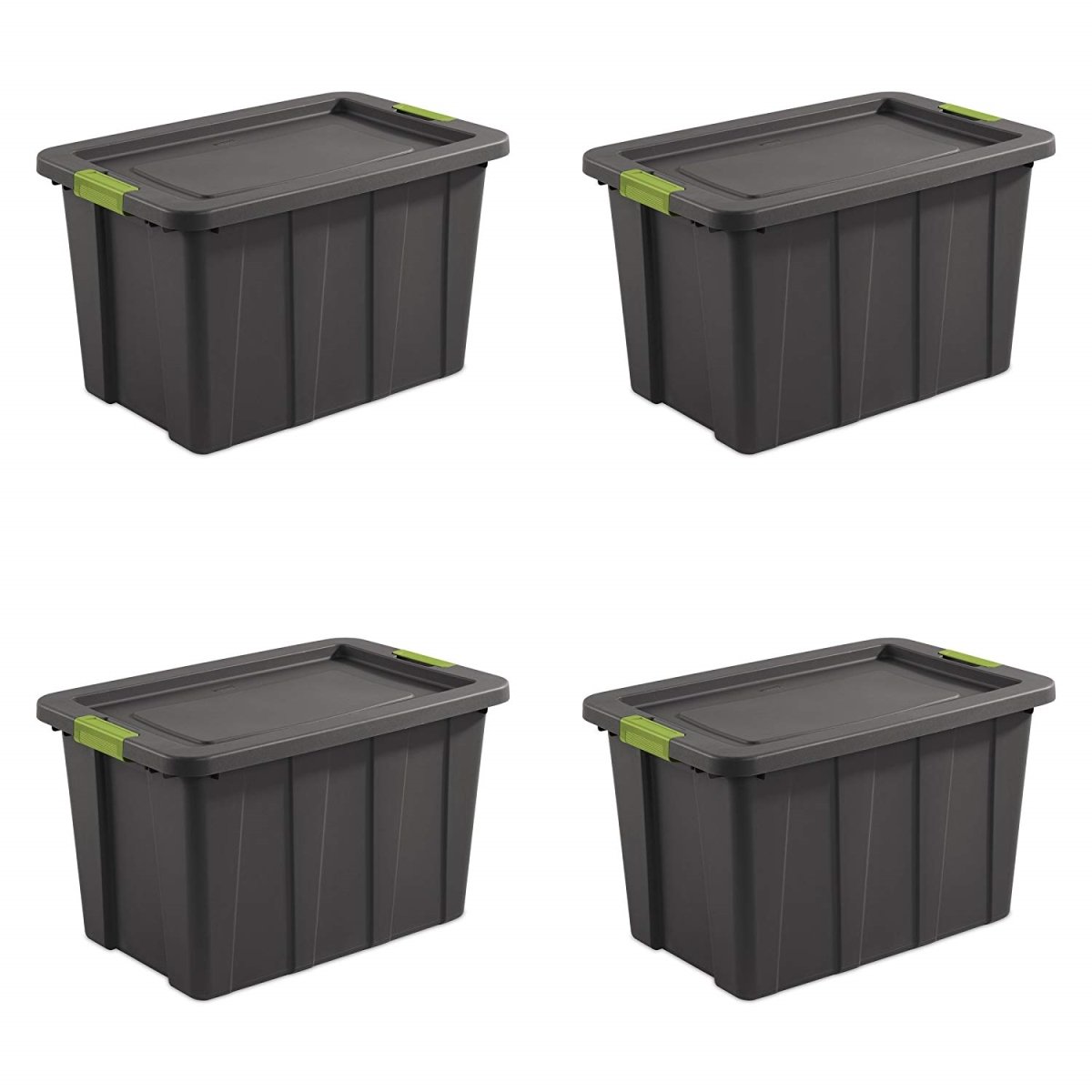UPC 073149152732 product image for Sterilite 15273V04 30 gal Gray & Soft Fern Tuff1 Latching Tote | upcitemdb.com