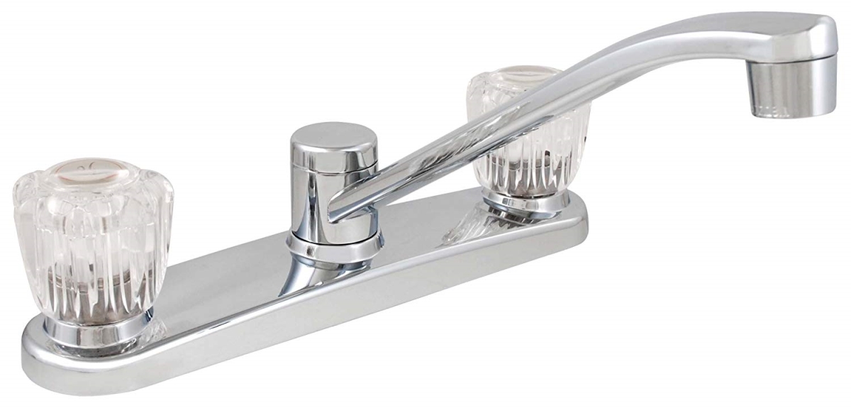 Ldr 013 3101cp Acrylic 2-handle & Chrome Kitchen Faucet