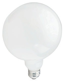 168518 60w E26 G40 Frosted Warm White Incandescent Dimmable Light Bulb