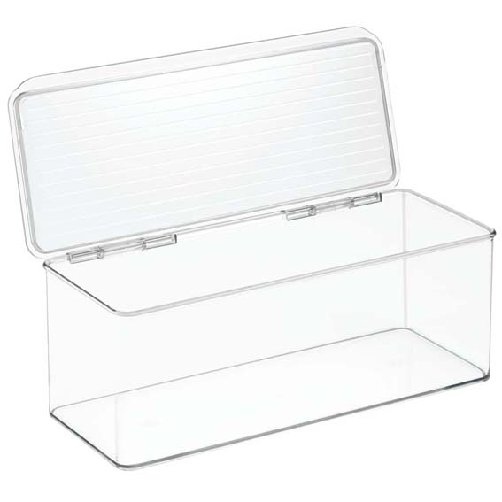 67530 5.5 X 13.3 X 5 In. Clear Kitchen Binz Stackable Storage Box With Lid, Pack Of 6