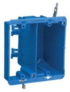 Lamson & Sessons E-18-4-dvr 4 In. 2 Gang Pvc Dual Voltage Box, Blue