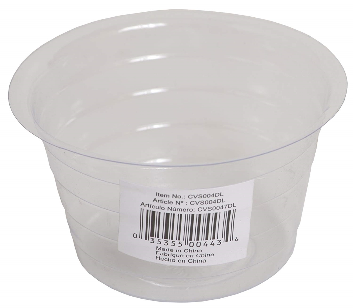 Cvs004 4 In. Clear Plastic Saucer, Pack Of 25