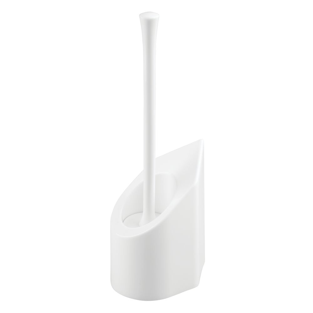 93241 15.5 X 6 In. Corner Toilet Bowl Brush & Holder - White