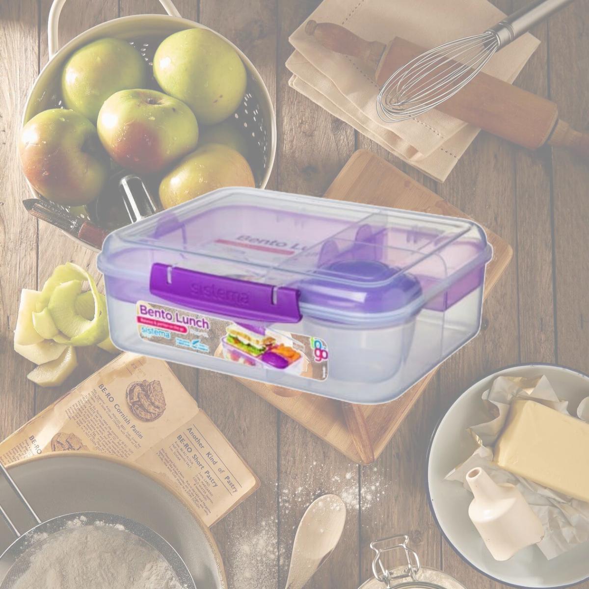 Picture of Sistema 21690 7.28 x 8.58 x 3.03 in. Square Bento Lunch to Go - Assorted Color
