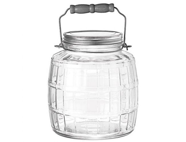 85728ahg14 1 Gal Brushed Aluminum Lid Barrel Jar