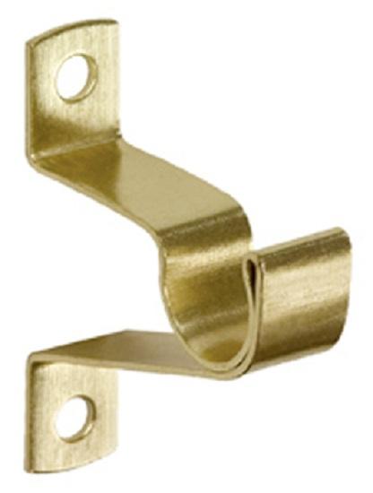 Kn826 0.44 In. Cafe Rod Bracket For 0.75 In. Clearance, Brass - Pack Of 2