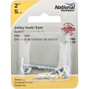 Stanley National Hardware N170-738 2 In. Zinc Safety Gate Hook & Eyes