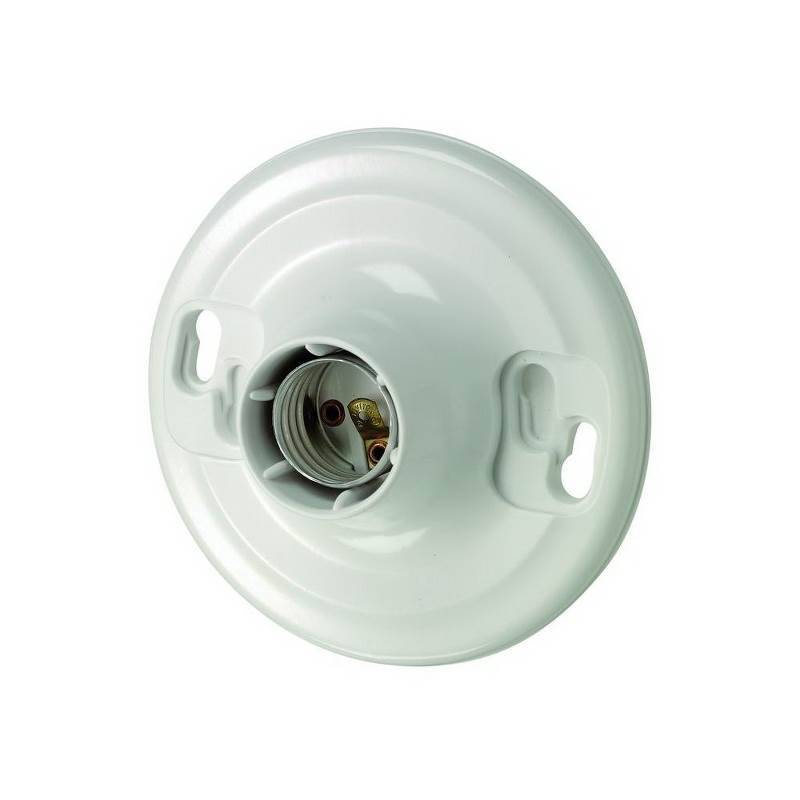 Leviton R50-08829-cw4 660 Watts Keyless Lamp Holder, White - Medium