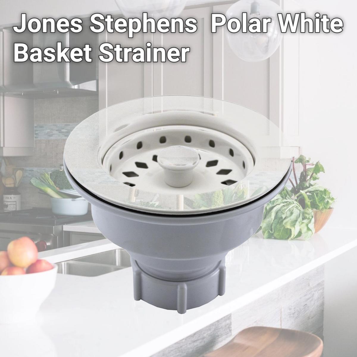 Picture of Jones Stephens B02001 Polar White Basket Strainer