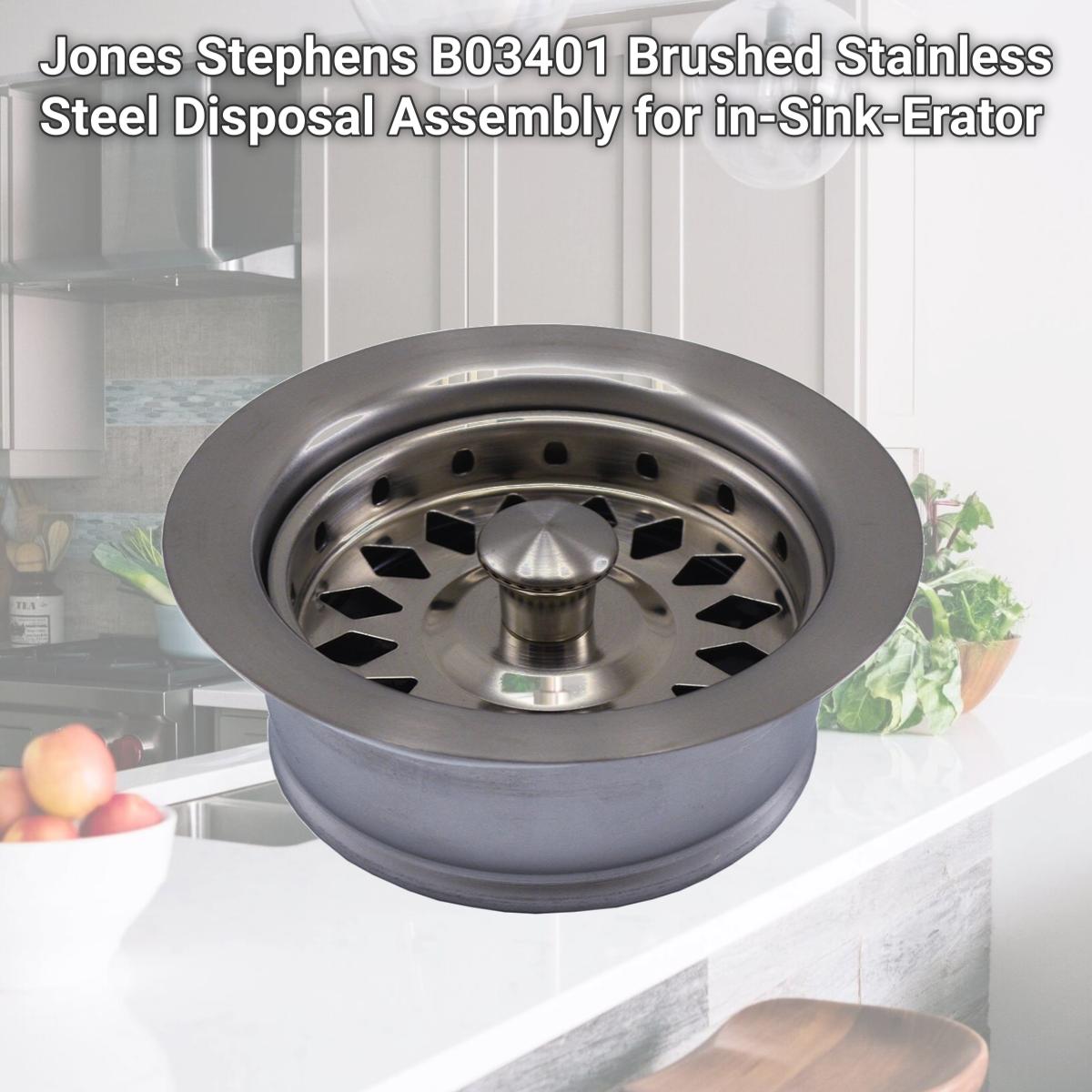 Picture of Jones Stephens B03401 Brushed Stainless Steel Disposal Assembly for in-Sink-Erator