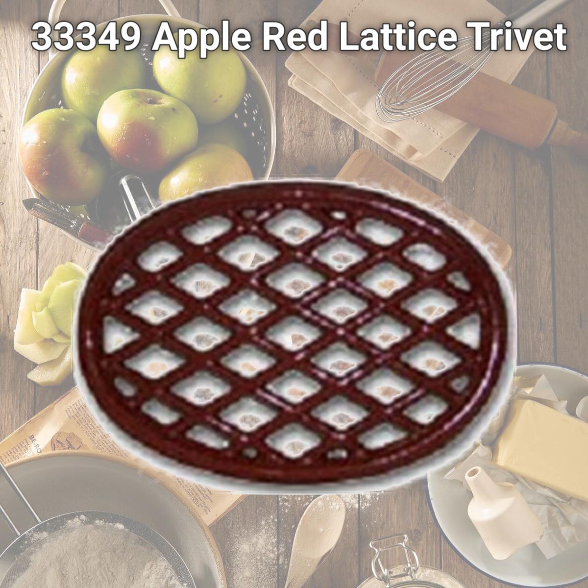 Picture of John Wright 33349 Apple Red Lattice Trivet