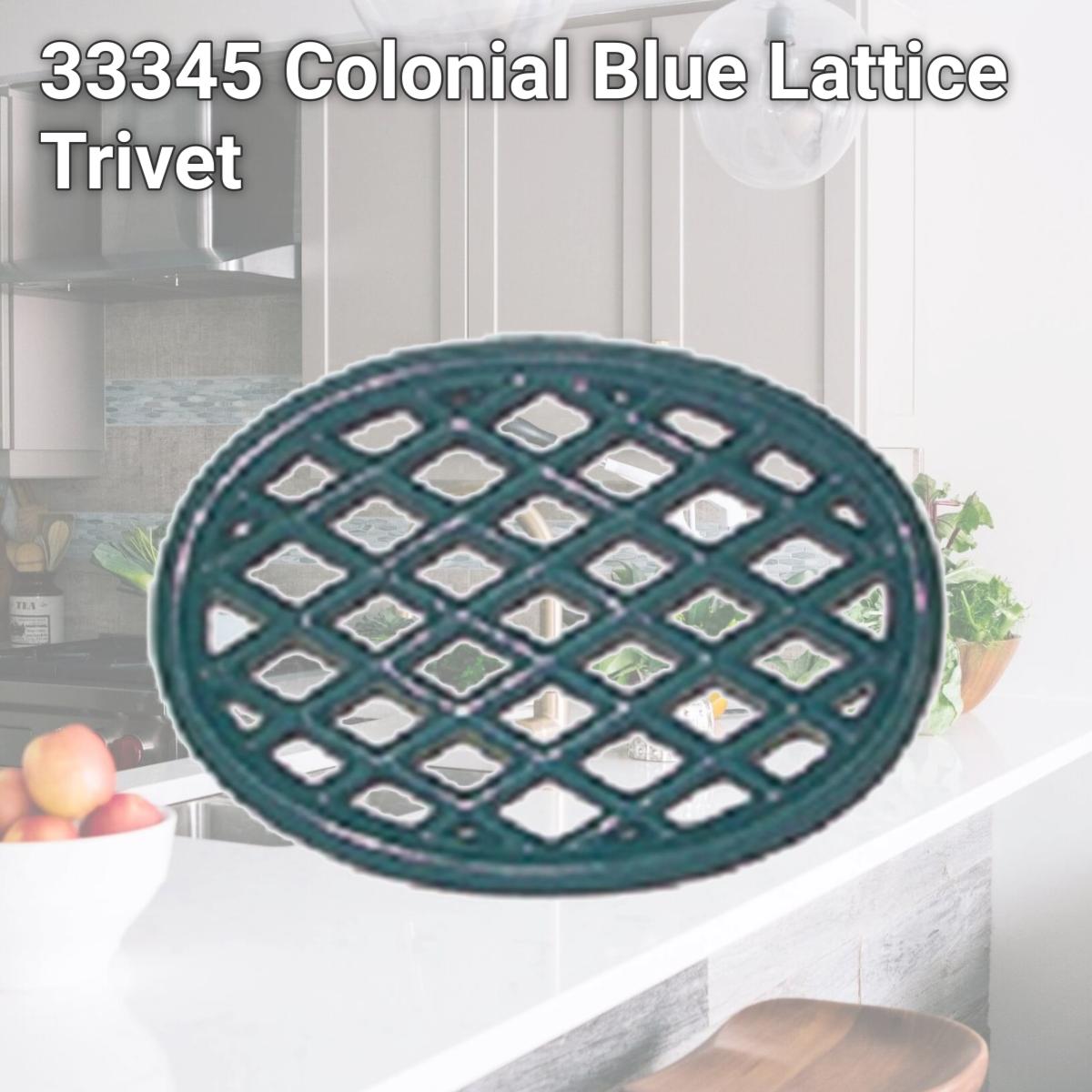 Picture of John Wright 33345 Colonial Blue Lattice Trivet