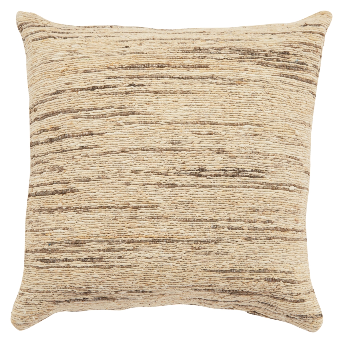 Plw103136 22 X 22 In. Mandarina Sheesha Beige & Gray Textured Poly Throw Pillow