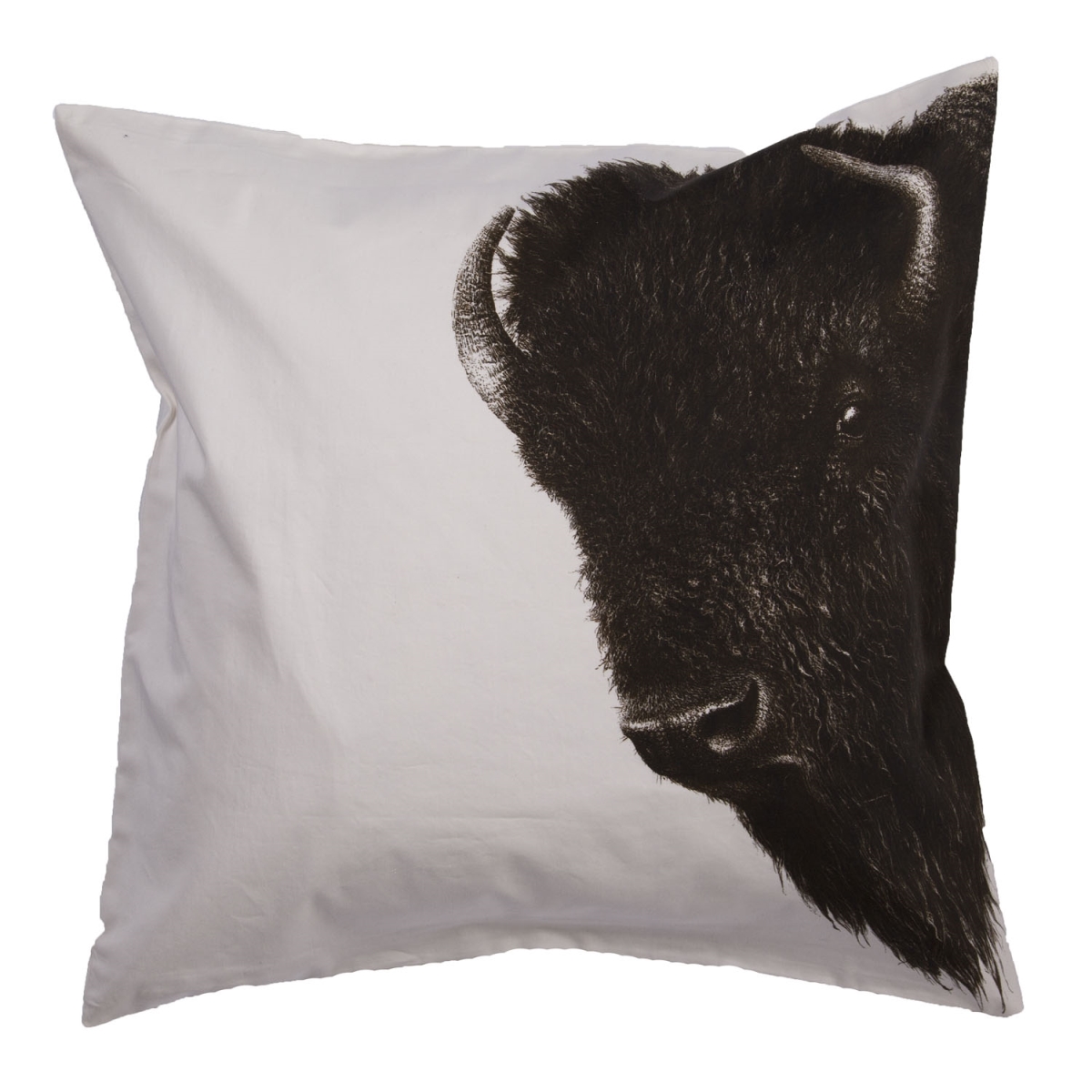 Plw102428 20 X 20 In. National Geographic Home Collection Buffalo White & Black Animal Down Throw Pillow