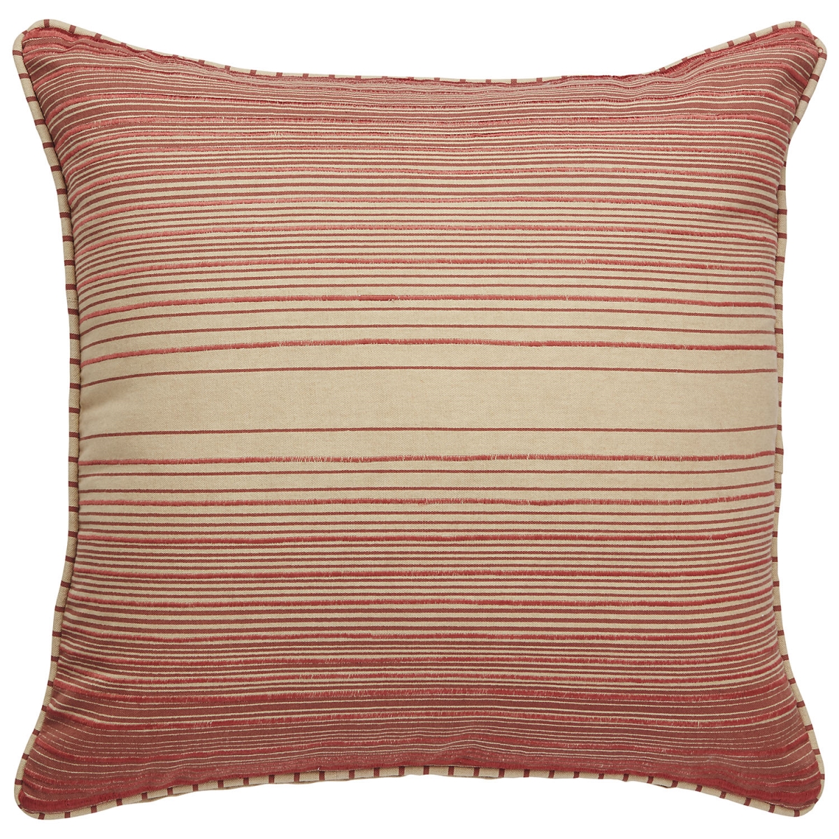 Plw102785 20 X 20 In. Charmed Jennifer Adams Reed Red & Cream Stripe Down Throw Pillow